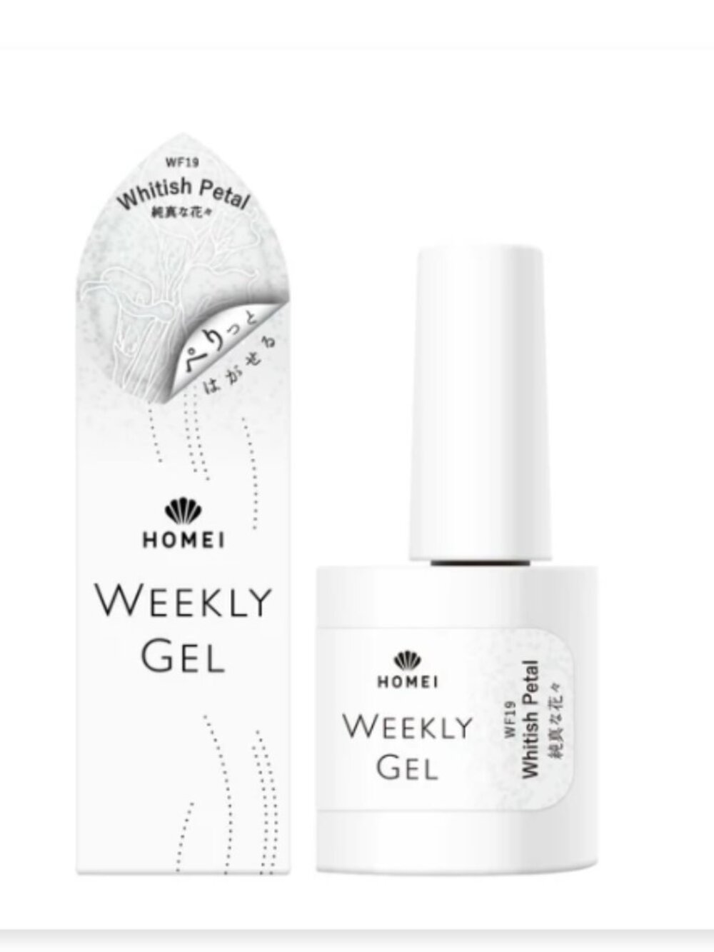 HOMEI Weekly Gel Gel Polish WF19 "Whitish Petal" New!